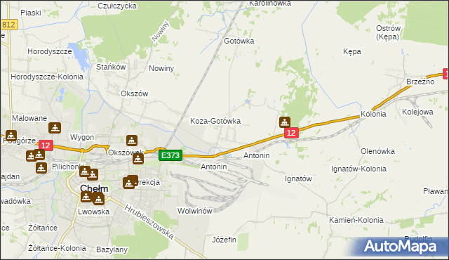 mapa Srebrzyszcze, Srebrzyszcze na mapie Targeo