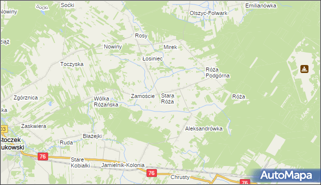 mapa Stara Róża, Stara Róża na mapie Targeo