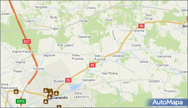 mapa Stary Puznów, Stary Puznów na mapie Targeo