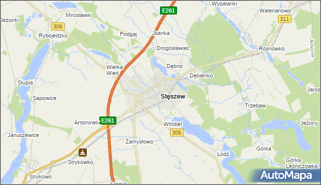 mapa Stęszew, Stęszew na mapie Targeo