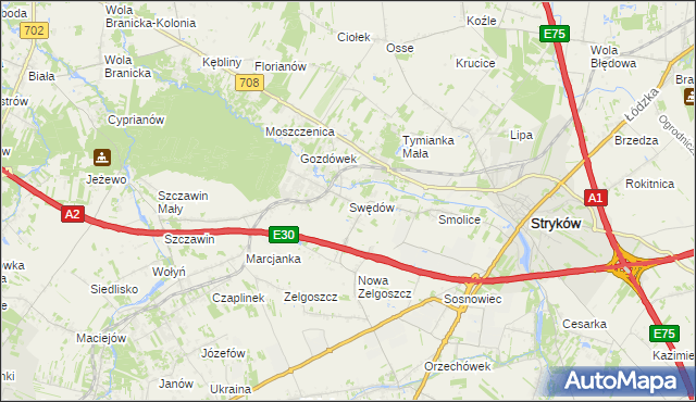 mapa Swędów, Swędów na mapie Targeo