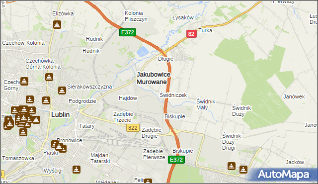 mapa Świdniczek, Świdniczek na mapie Targeo