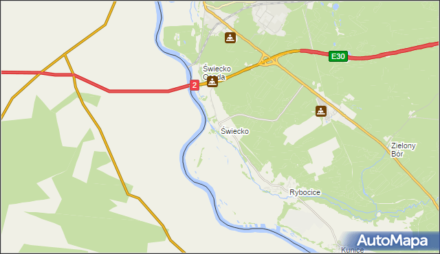 mapa Świecko, Świecko na mapie Targeo