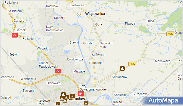 mapa Szówsko, Szówsko na mapie Targeo