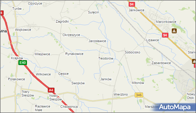 mapa Teodorów gmina Domaniów, Teodorów gmina Domaniów na mapie Targeo