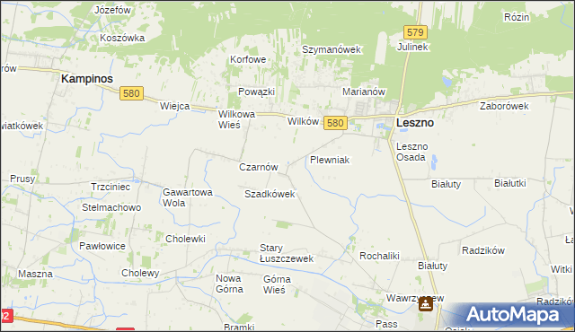 mapa Towarzystwo Czarnów, Towarzystwo Czarnów na mapie Targeo