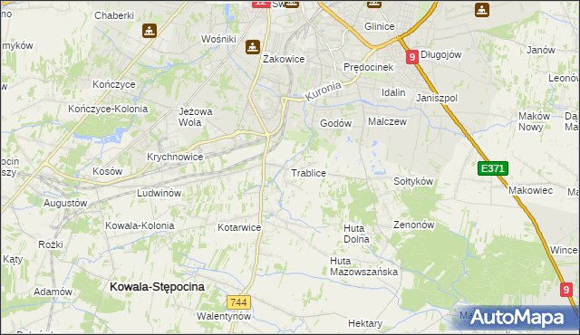 mapa Trablice, Trablice na mapie Targeo