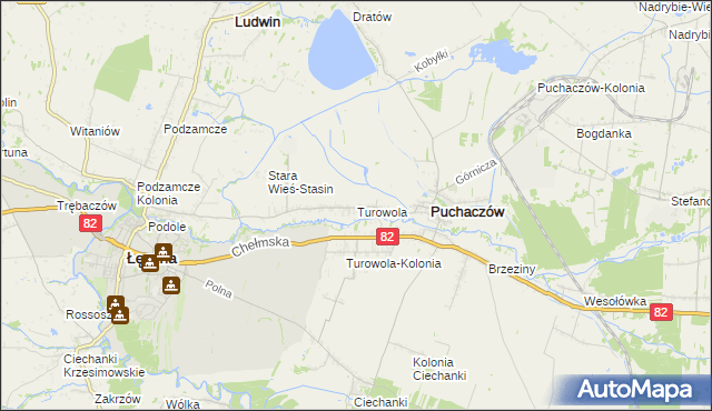 mapa Turowola, Turowola na mapie Targeo