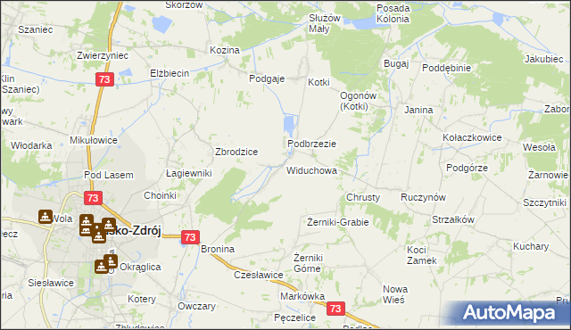 mapa Widuchowa gmina Busko-Zdrój, Widuchowa gmina Busko-Zdrój na mapie Targeo