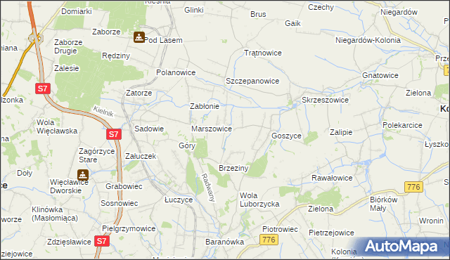 mapa Wilków gmina Kocmyrzów-Luborzyca, Wilków gmina Kocmyrzów-Luborzyca na mapie Targeo