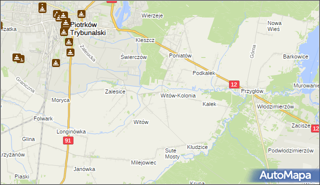 mapa Witów-Kolonia, Witów-Kolonia na mapie Targeo