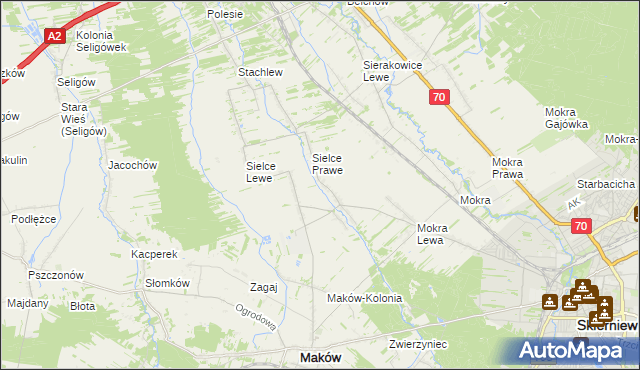 mapa Wola Makowska, Wola Makowska na mapie Targeo