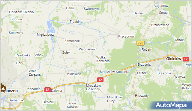 mapa Wólka Karwicka, Wólka Karwicka na mapie Targeo