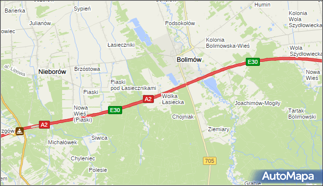 mapa Wólka Łasiecka, Wólka Łasiecka na mapie Targeo