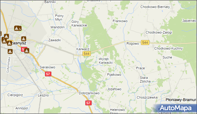 mapa Wyrąb Karwacki, Wyrąb Karwacki na mapie Targeo