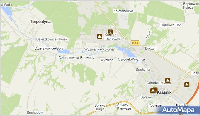 mapa Wyżnica, Wyżnica na mapie Targeo