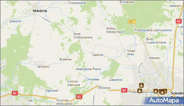 mapa Ząbków, Ząbków na mapie Targeo