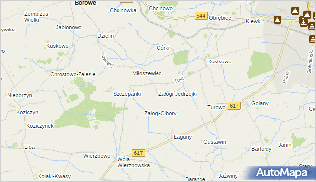 mapa Załogi-Jędrzejki, Załogi-Jędrzejki na mapie Targeo