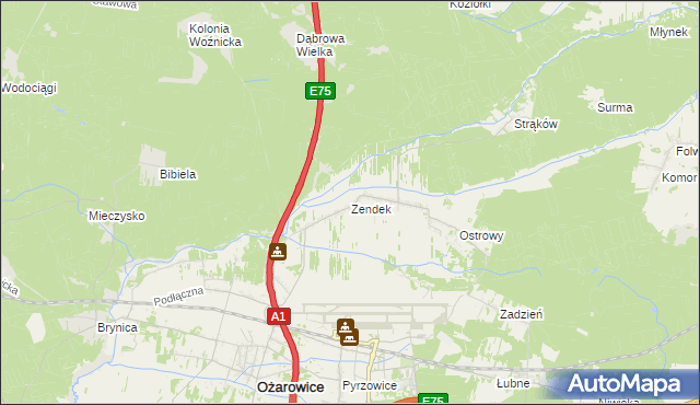 mapa Zendek, Zendek na mapie Targeo