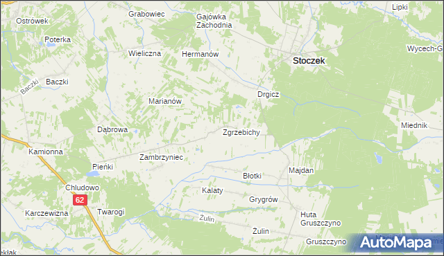 mapa Zgrzebichy, Zgrzebichy na mapie Targeo