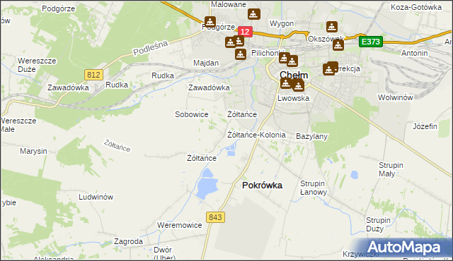 mapa Żółtańce-Kolonia, Żółtańce-Kolonia na mapie Targeo