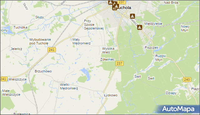 mapa Żółwiniec gmina Gostycyn, Żółwiniec gmina Gostycyn na mapie Targeo