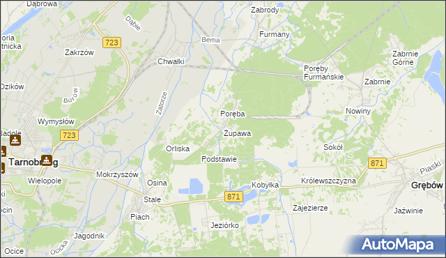 mapa Żupawa, Żupawa na mapie Targeo