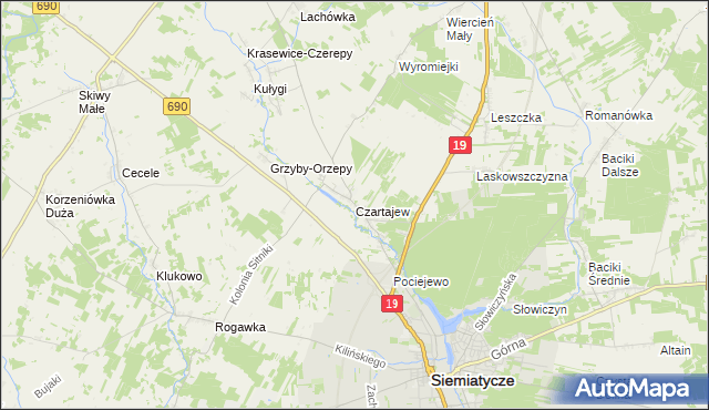 mapa Czartajew, Czartajew na mapie Targeo