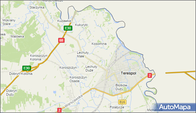 mapa Łobaczew Mały, Łobaczew Mały na mapie Targeo