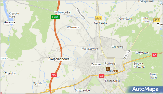 mapa Maryszewice, Maryszewice na mapie Targeo