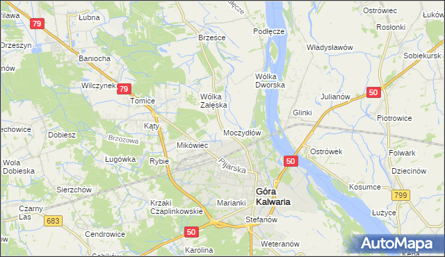 mapa Moczydłów, Moczydłów na mapie Targeo