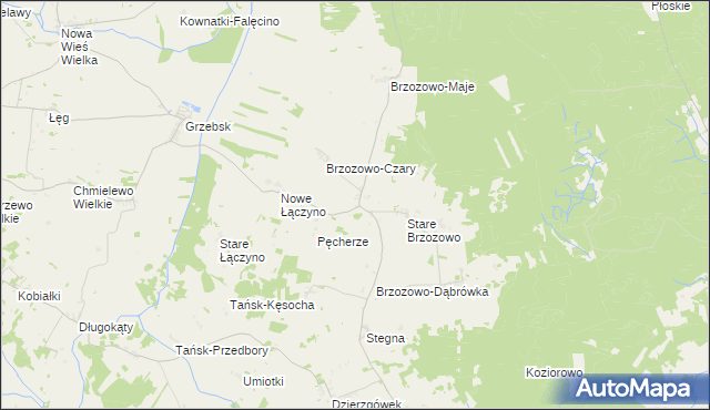 mapa Nowe Brzozowo, Nowe Brzozowo na mapie Targeo