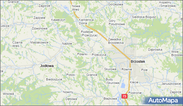 mapa Przeczyca, Przeczyca na mapie Targeo