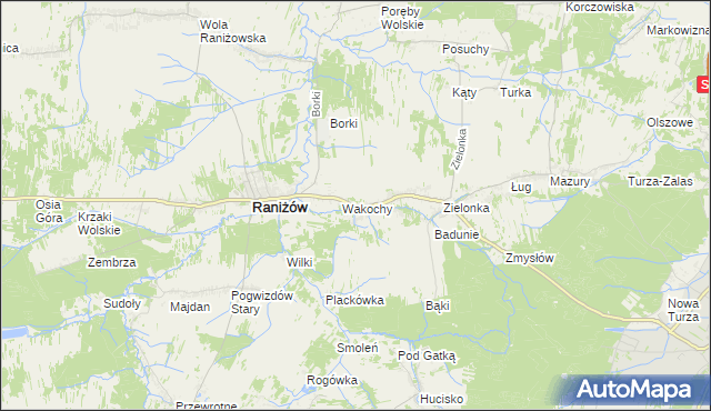 mapa Staniszewskie, Staniszewskie na mapie Targeo