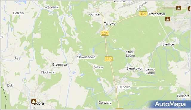 mapa Bartoszewo, Bartoszewo na mapie Targeo