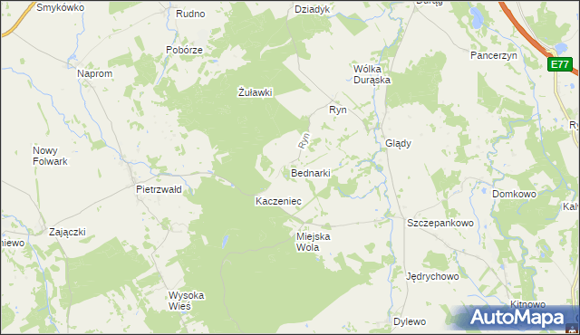 mapa Bednarki, Bednarki na mapie Targeo