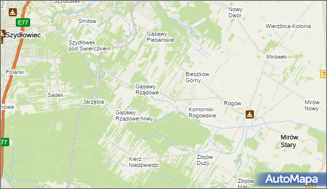 mapa Bieszków Dolny, Bieszków Dolny na mapie Targeo