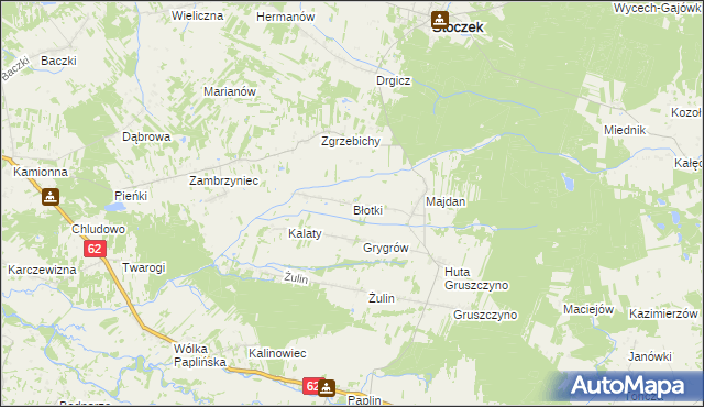 mapa Błotki, Błotki na mapie Targeo