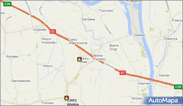 mapa Błotnik, Błotnik na mapie Targeo