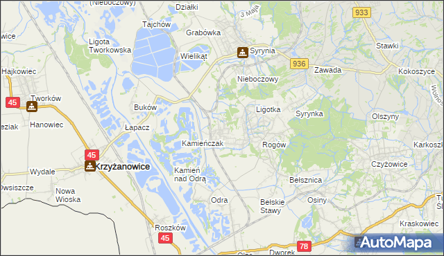 mapa Bluszczów, Bluszczów na mapie Targeo