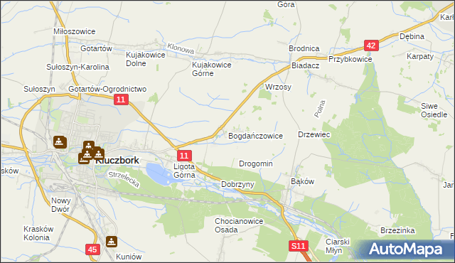 mapa Bogdańczowice, Bogdańczowice na mapie Targeo