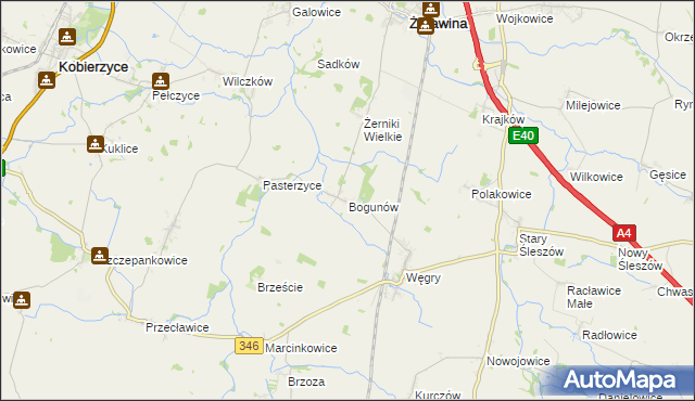 mapa Bogunów, Bogunów na mapie Targeo