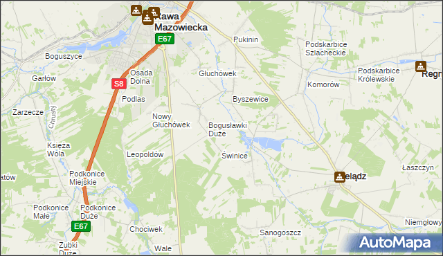 mapa Bogusławki Małe, Bogusławki Małe na mapie Targeo