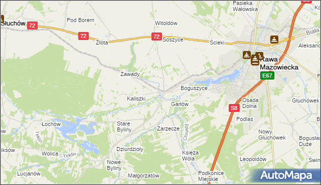 mapa Boguszyce Małe, Boguszyce Małe na mapie Targeo