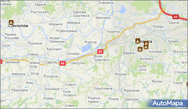 mapa Borek Szlachecki, Borek Szlachecki na mapie Targeo