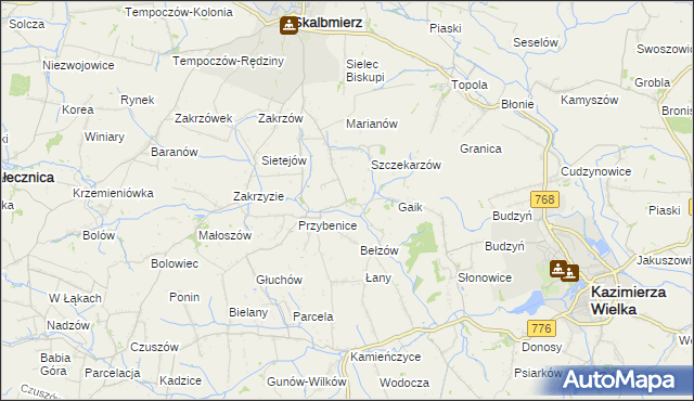 mapa Boszczynek, Boszczynek na mapie Targeo