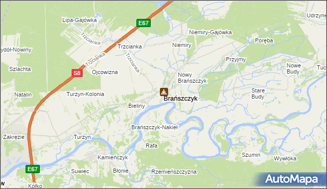 mapa Brańszczyk, Brańszczyk na mapie Targeo