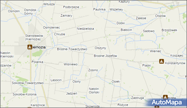 mapa Brodne-Józefów, Brodne-Józefów na mapie Targeo