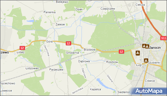 mapa Brzostów, Brzostów na mapie Targeo