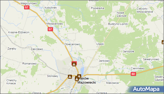 mapa Budzyno-Bolki, Budzyno-Bolki na mapie Targeo